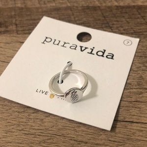 New Pura vida silver pineapple ring